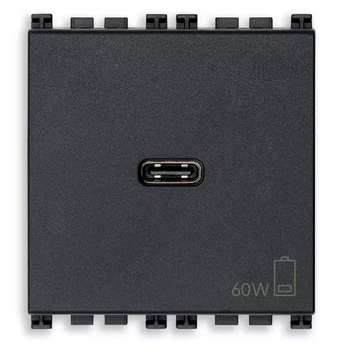 Vimar - 19298.60 - Alimentation USB C 60W PD gris