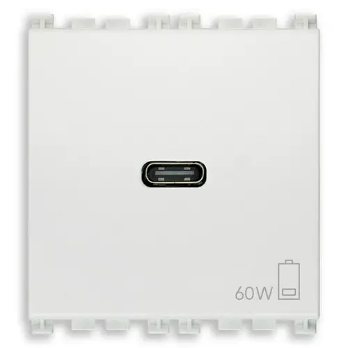 Vimar - 19298.60.B - Alimentation USB C 60W PD blanc
