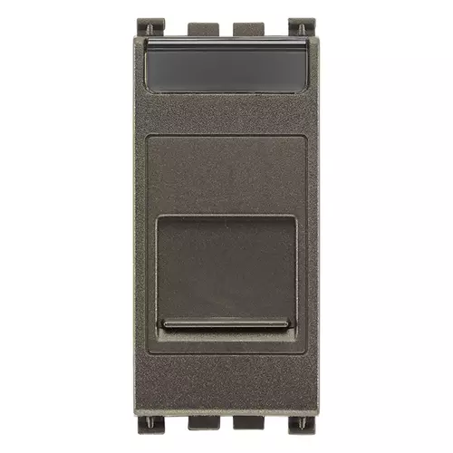 Vimar - 19322.M - RJ11 phone jack 6/4 +cover Metal