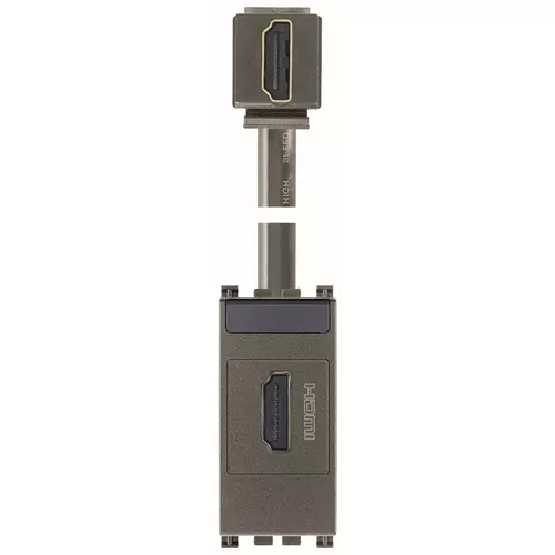 Vimar - 19346.H.M - Presa HDMI 2.1b con cavo a 90° Metal