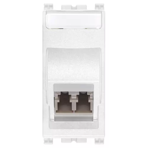 Vimar - 19351.LC.B - Multi fiber-optic outlet 50/125 LC white