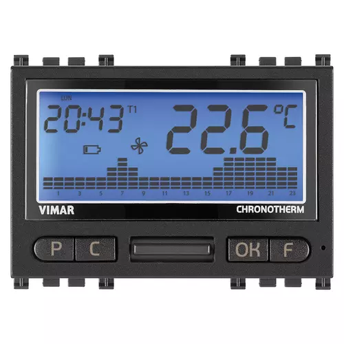 Vimar - 19446 - Battery-time-thermostat grey