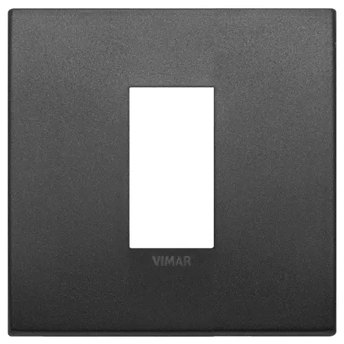 Vimar - 19641.01 - Plaque Classic 1M métal graphite mat