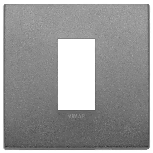 Vimar - 19641.02 - Plaque Classic 1M métal ardoise mat