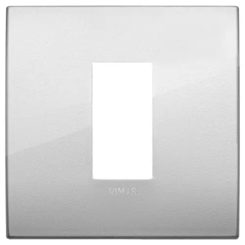 Vimar - 19641.03 - Plaque Classic 1M métal argent