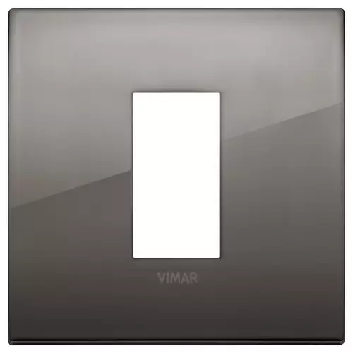 Vimar - 19641.09 - Plaque Classic 1M métal chrome noir