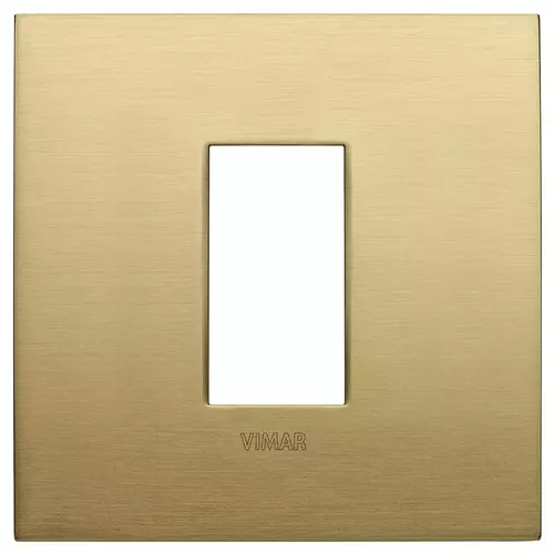 Vimar - 19641.12.01 - Plaque Classic 1M métal laiton brossé