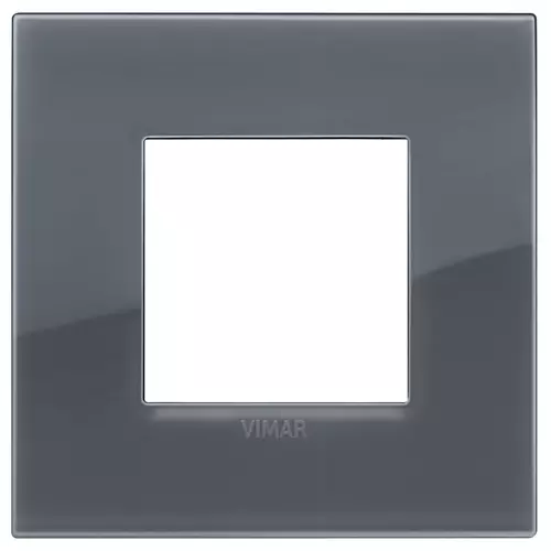 Vimar - 19642.61 - Classic plate 2M Reflex smoke grey
