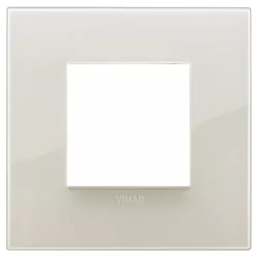 Vimar - 19642.67 - Plaque Classic 2M Reflex blanc ivoire