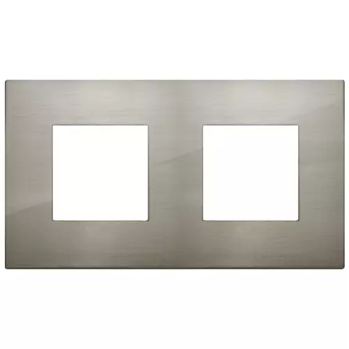 Vimar - 19643.08 - Placa 4M (2+2x71) metal inox cepillado