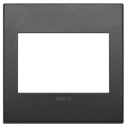 Vimar - 19648.01 - Classic plate 3M BS metal matt graphite
