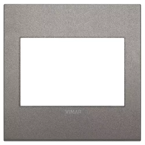 Vimar - 19648.04 - Plaque Classic 3M BS métal titane mat