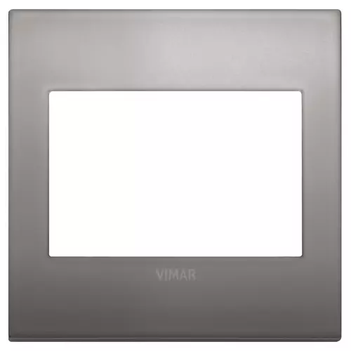 Vimar - 19648.10 - Classic plate 3M BS metal black nickel