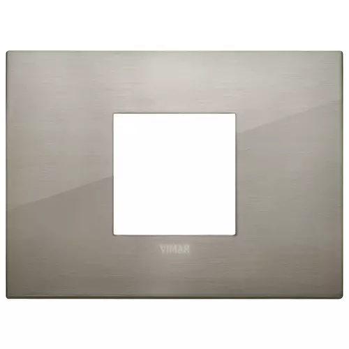 Vimar - 19652.08 - Classic plate 2centrM metal brushed inox