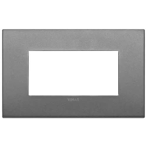 Vimar - 19654.02 - Plaque Classic 4M métal ardoise mat