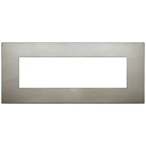 Vimar - 19657.08 - Classic plate 7M metal brushed inox