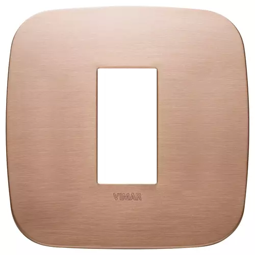 Vimar - 19671.11 - Round plate 1M metal brushed copper