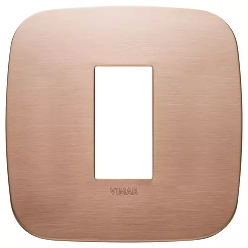 Vimar - 19671.11 - Plaque Round 1M métal cuivre brossé