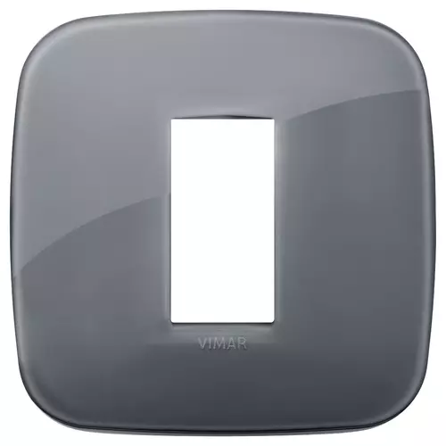 Vimar - 19671.61 - Round plate 1M Reflex smoke grey