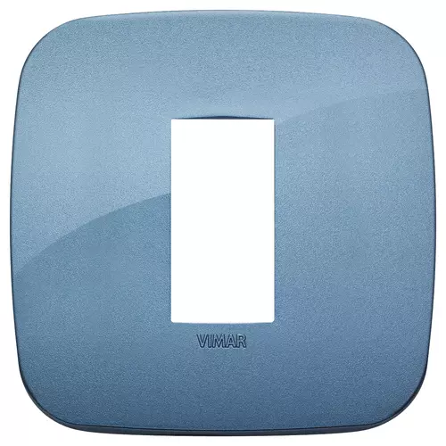 Vimar - 19671.86 - Round plate 1M technopolymer blue