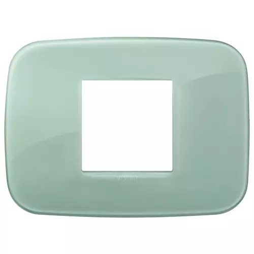 Vimar - 19682.65 - Round plate 2centrM Reflex sagegreen