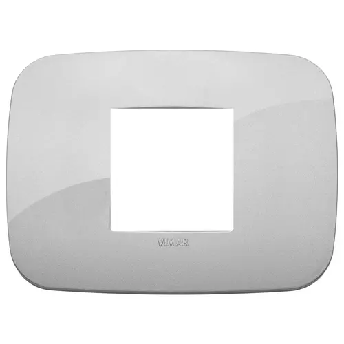 Vimar - 19682.89 - Round plate 2centrM technopolymer silver