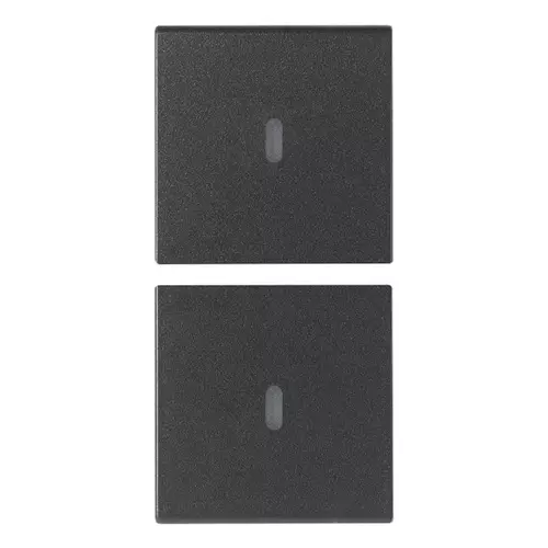 Vimar - 19751 - 2 half buttons 1M w/o symbol cust. grey