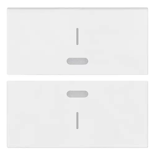 Vimar - 19842.1.B - Two half-buttons 2M I symbol white