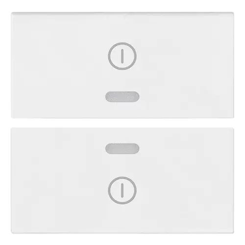 Vimar - 19842.2.B - Two half-buttons 2M I/O symbols white