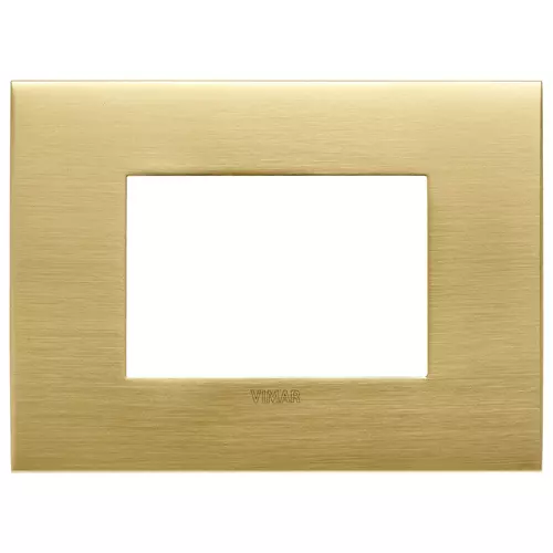 Vimar - 19953.12 - Plaque fit 3M métal laiton brossé