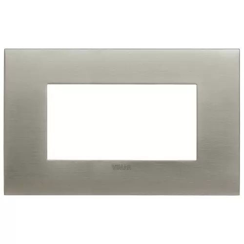 Vimar - 19954.08 - Plaque fit 4M métal inox brossé