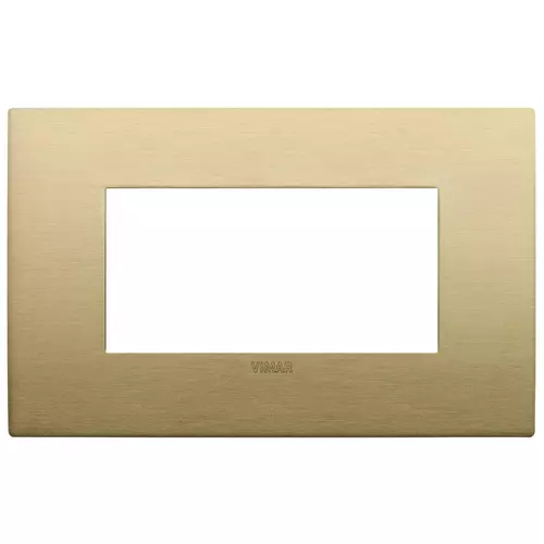 Vimar - 19954.12 - Plaque fit 4M métal laiton brossé