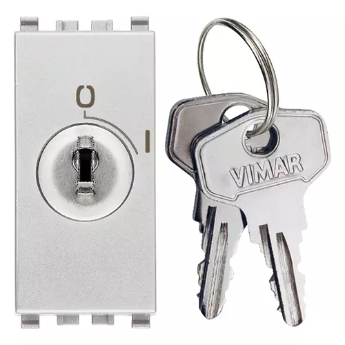 Vimar - 20082.CU.N - Schalter 2P16AX m/000-Schlüssel AUS Next