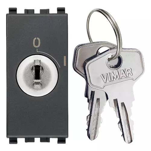 Vimar - 20083 - 2P 16(3)A 1-way switch +key grey