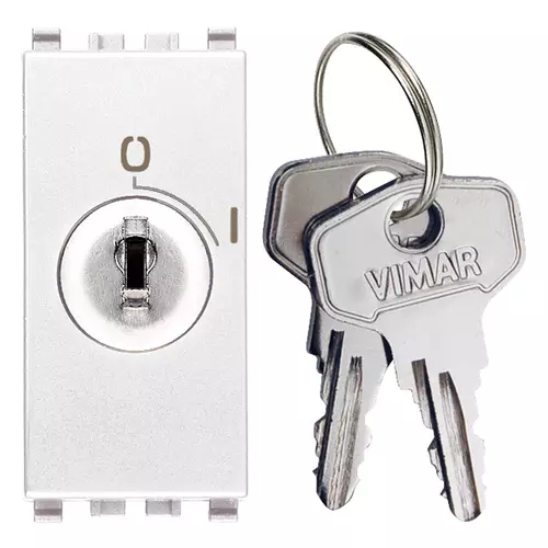 Vimar - 20086.B - 2P NO 16A push button +key white