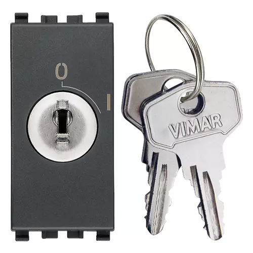 Vimar - 20086.CU - 2P NO 16A push button +000-key grey