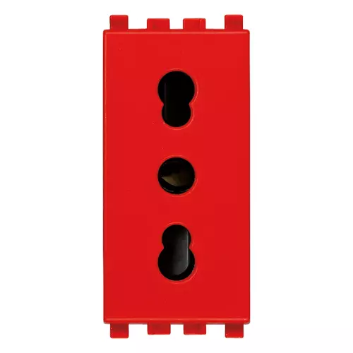 Vimar - 20203.R - 2P+E 16A P17/11 outlet red