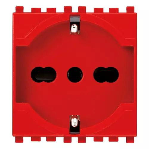 Vimar - 20210.R - 2P+E 16A universal outlet red
