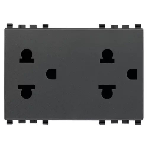 thumbnail image 2 of Vimar IDEA 16203 Sicury Socket 2P+T Two-Pass - Gray 2 of 6