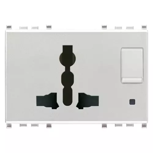 Vimar - 20255.N - 2P+E 13A SICURY multi-outlet+switch Next