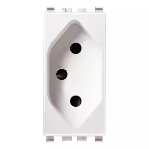 Vimar - 20264.B - Prise SICURY 2P+T 10A brésilien blanc