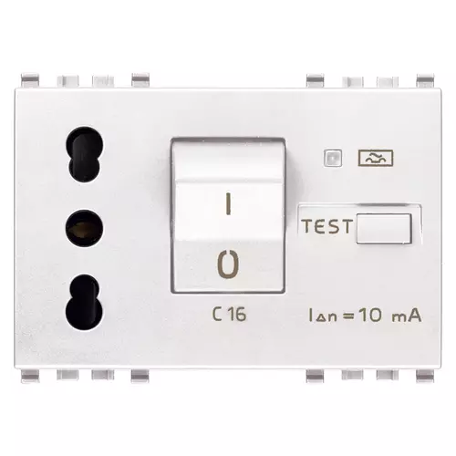 Vimar - 20283.B - Steckd.2P+E 16A P17/11 m/FI-Sch.C16 weiß