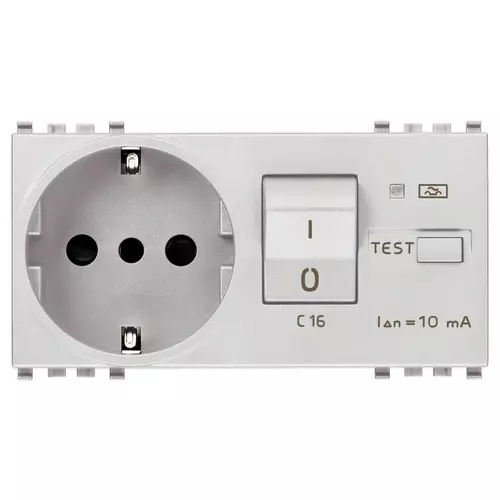 Vimar - 20286.N - Steckdose 2P+E 16A P30 m/FI-Sch.C16 Next