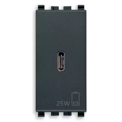 Vimar - 20292.C.25 - Alimentation USB C PD 25W gris