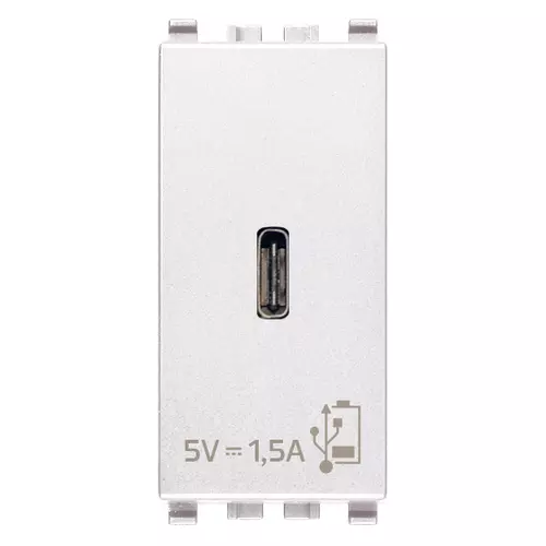 Vimar - 20292.C.B - Μονάδα τροφοδοσίας USB ‫C 5V 1,5A1Mλευκό
