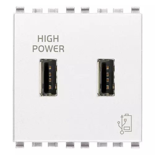 Vimar - 20295.B - Unité alimentation USB 5V 2,1A 2M blanc