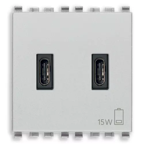 Vimar - 20295.CC.N - Alimentation USB C+C 15W 3A 5V 2M Next