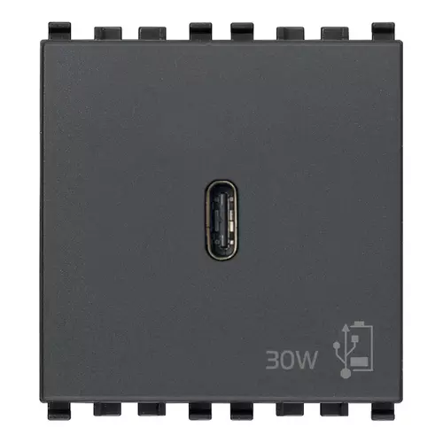 Vimar - 20298 - USB-C supply unit 30W PD grey