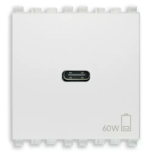 Vimar - 20298.60.B - Alimentation USB C 60W PD blanc