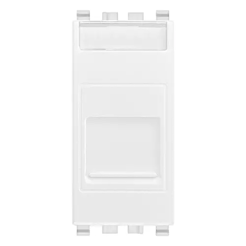 Vimar - 20322.B - RJ11 phone jack 6/4 +cover white